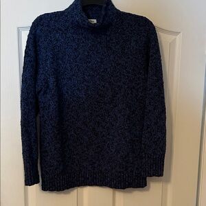 L.L. Bean Women's Blue Mock Cowl Neck Sweater